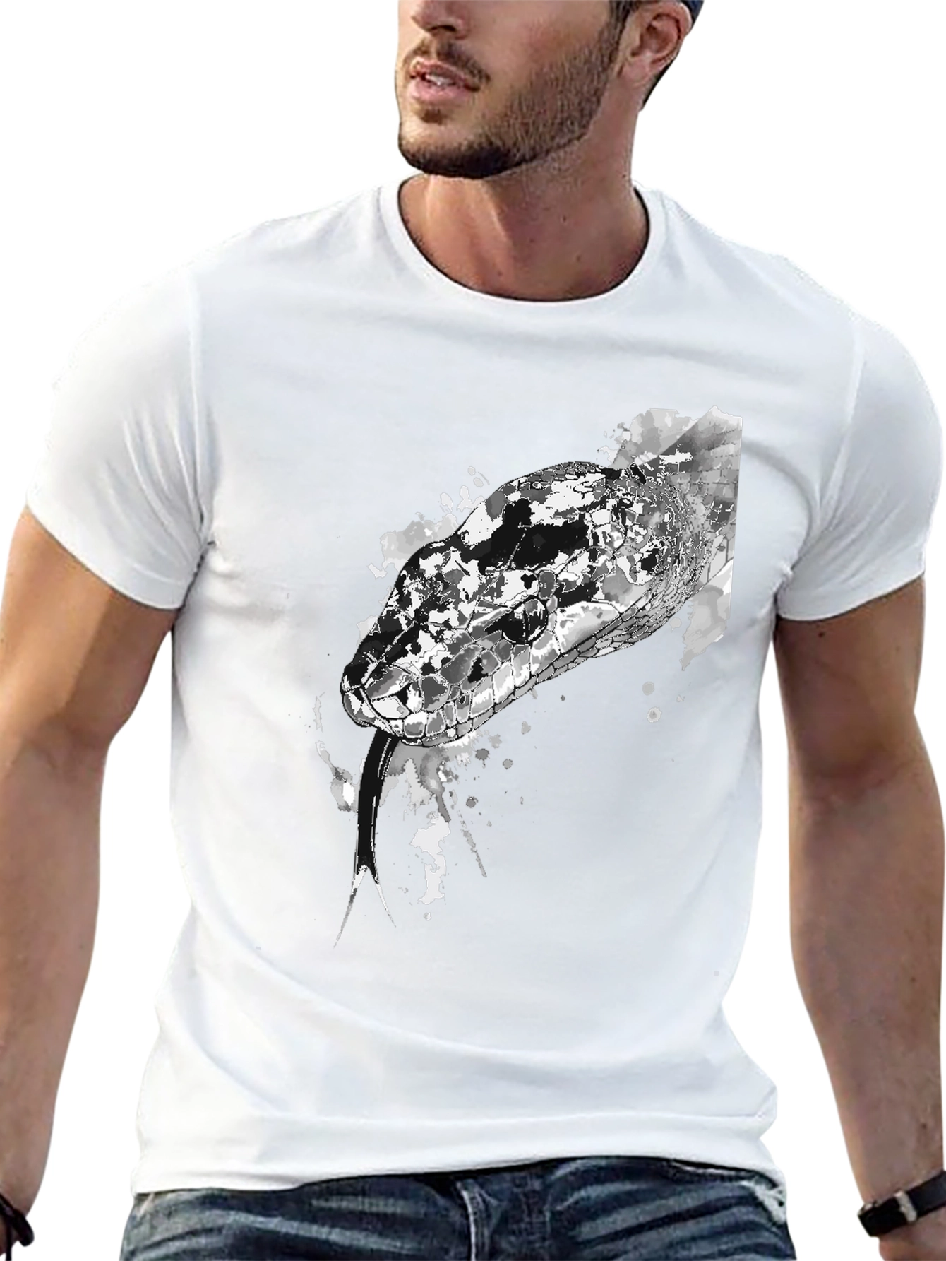 Black Snake Graphic T-Shirt