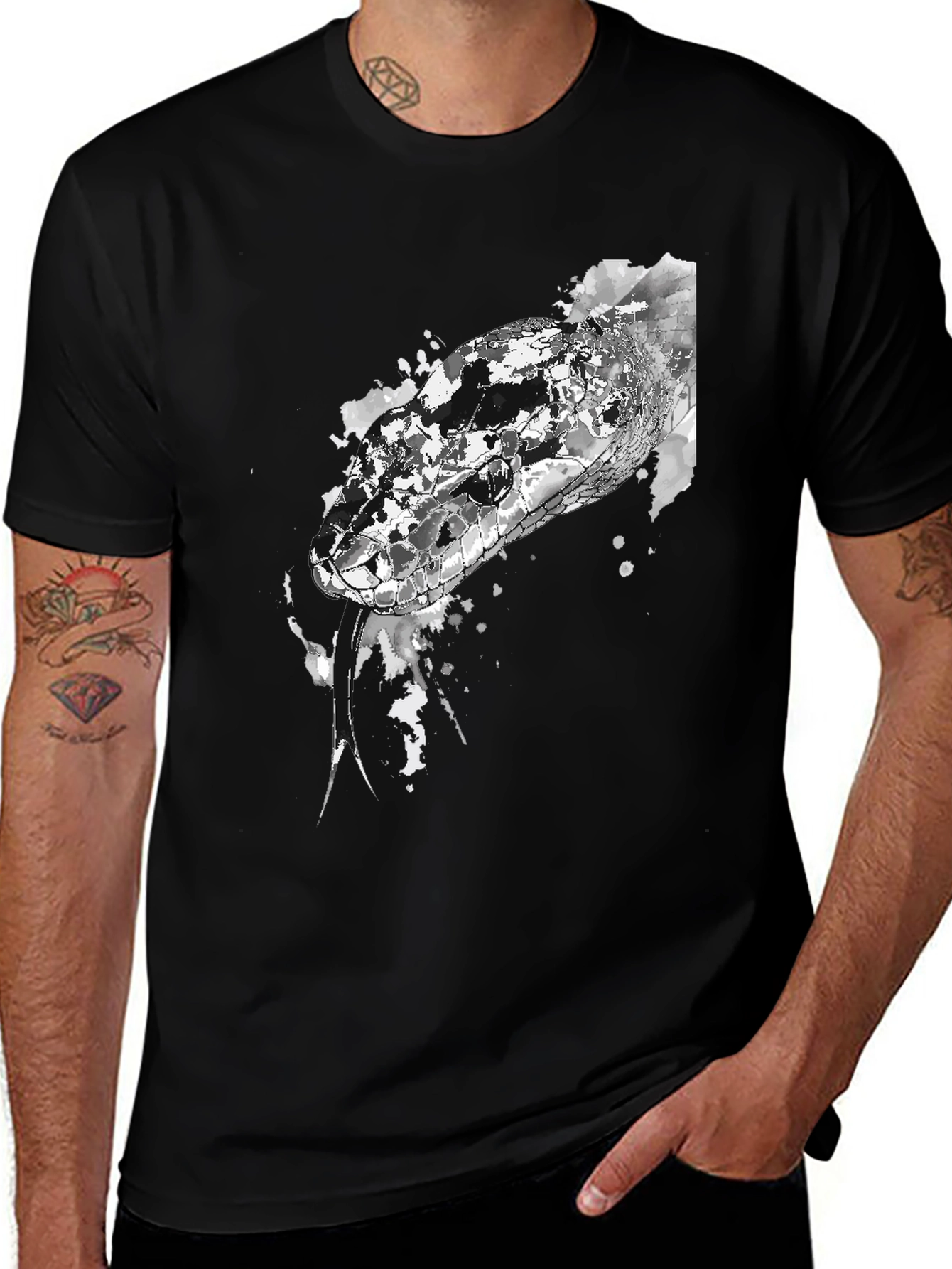 Black Snake Graphic T-Shirt