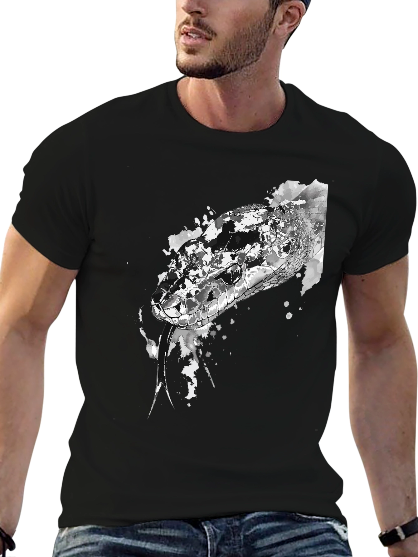 Black Snake Graphic T-Shirt