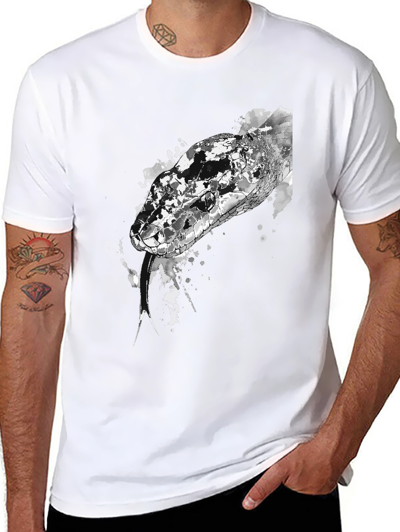 Black Snake Graphic T-Shirt