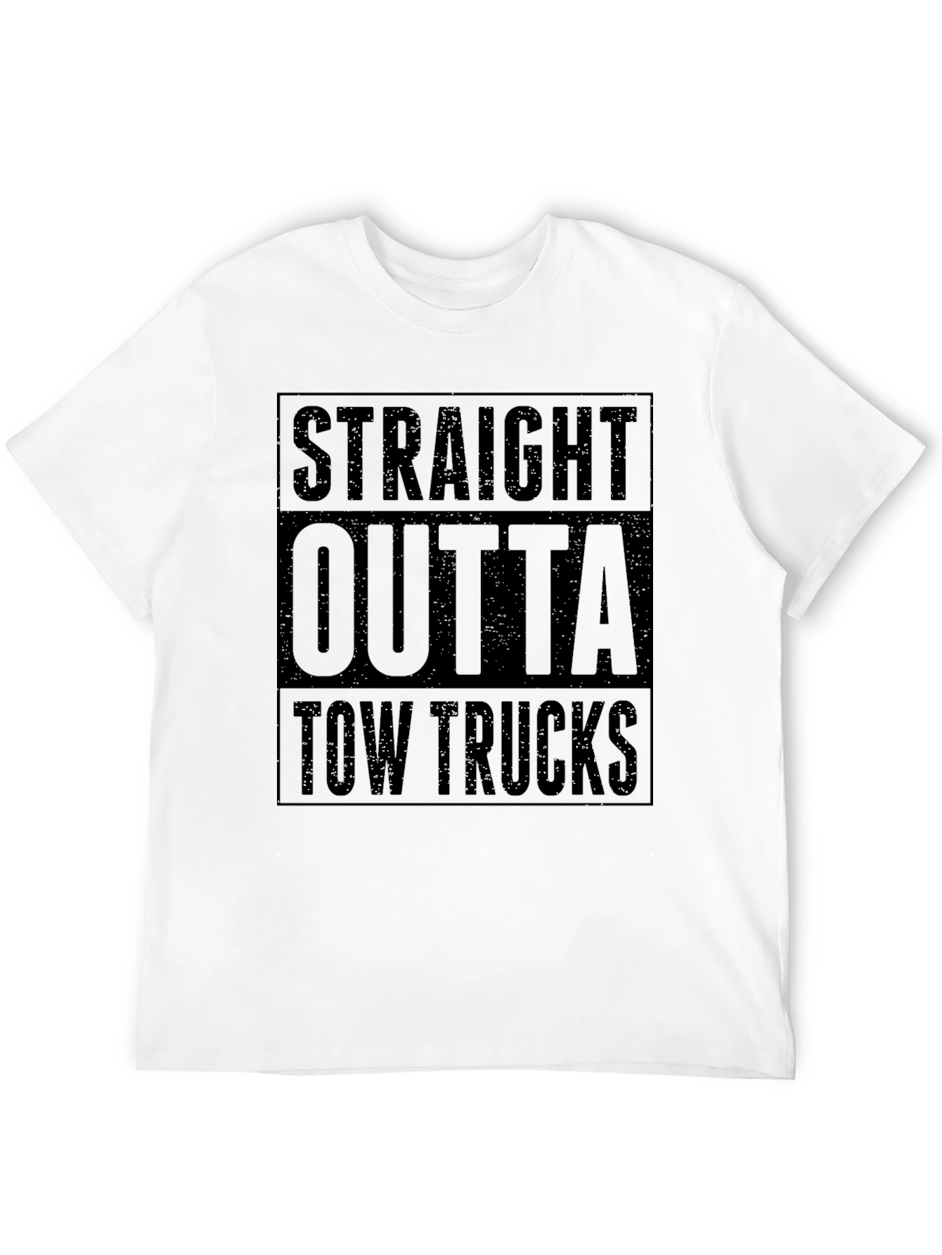 Straight Outta Tow Trucks Black T-Shirt