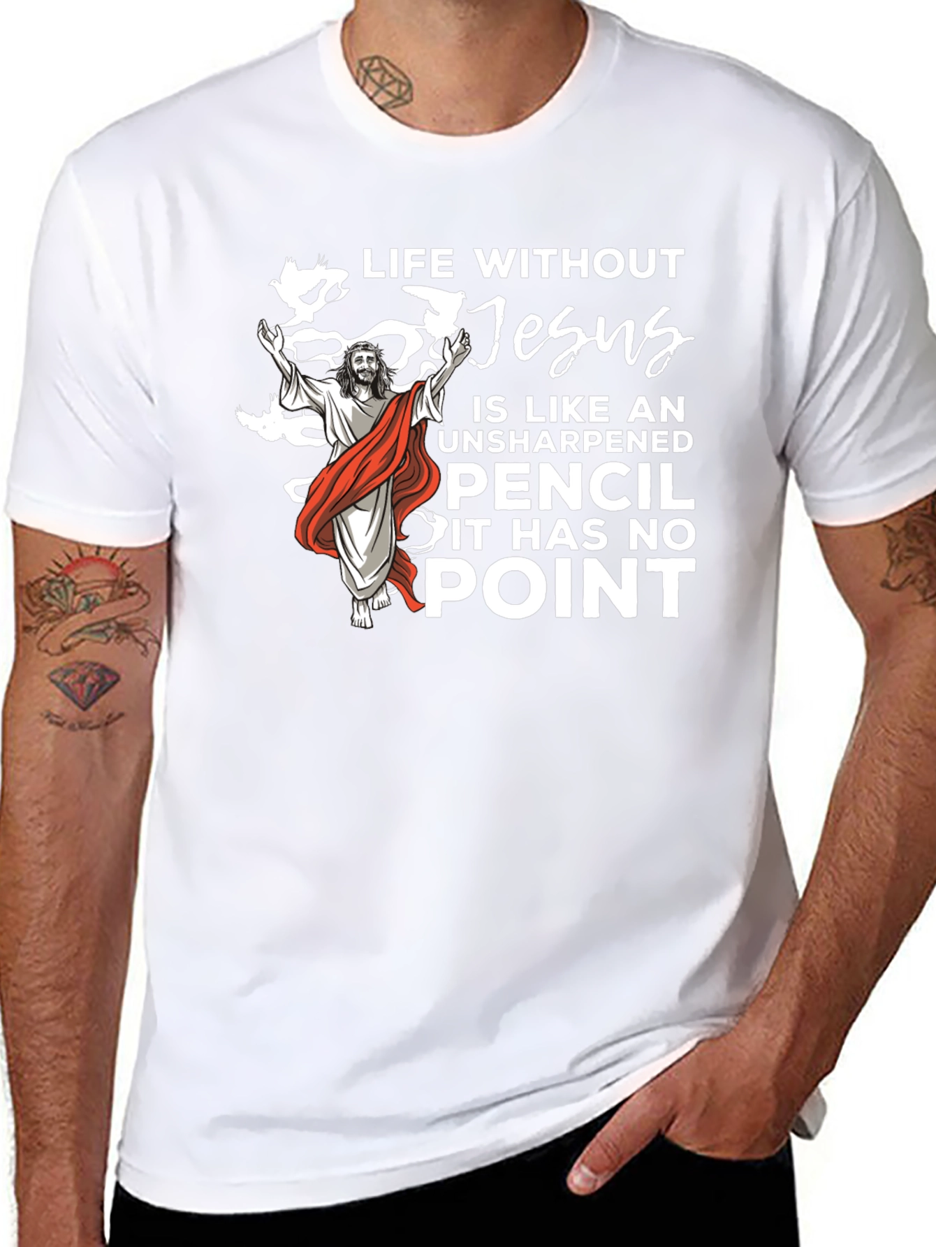 Life Without Jesus Black T-Shirt
