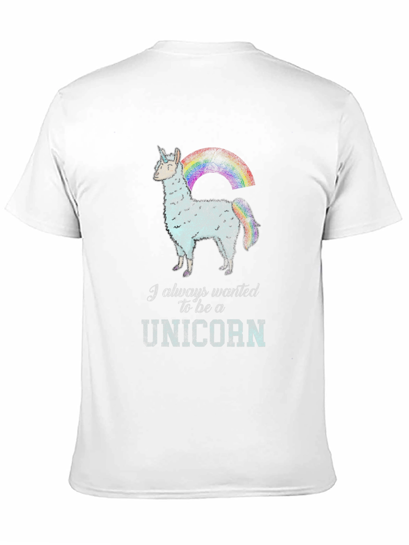 Unicorn Llama Black T-Shirt