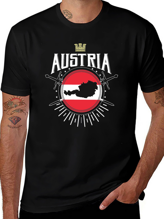 Austria Flag Map Graphic T-Shirt