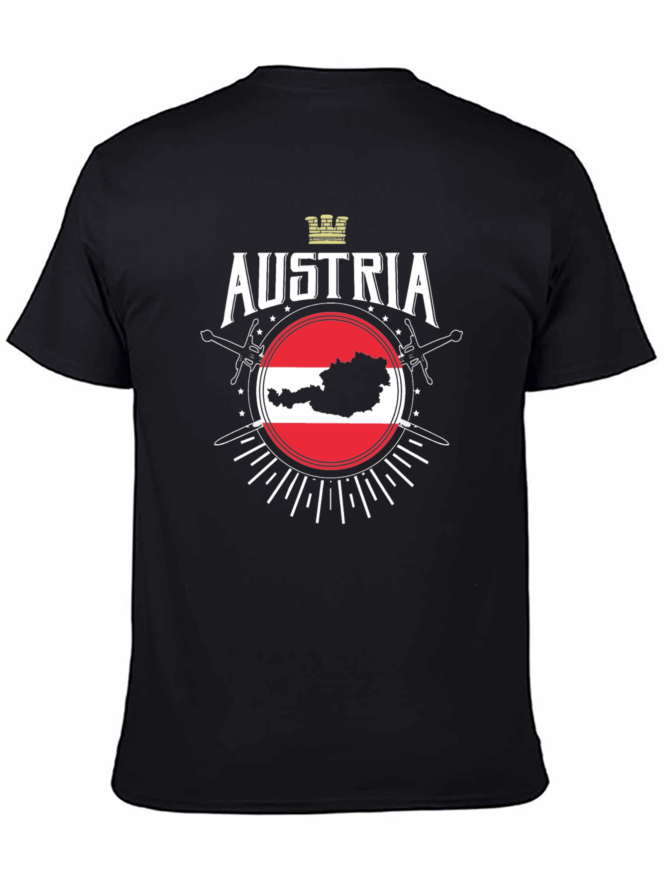 Austria Flag Map Graphic T-Shirt
