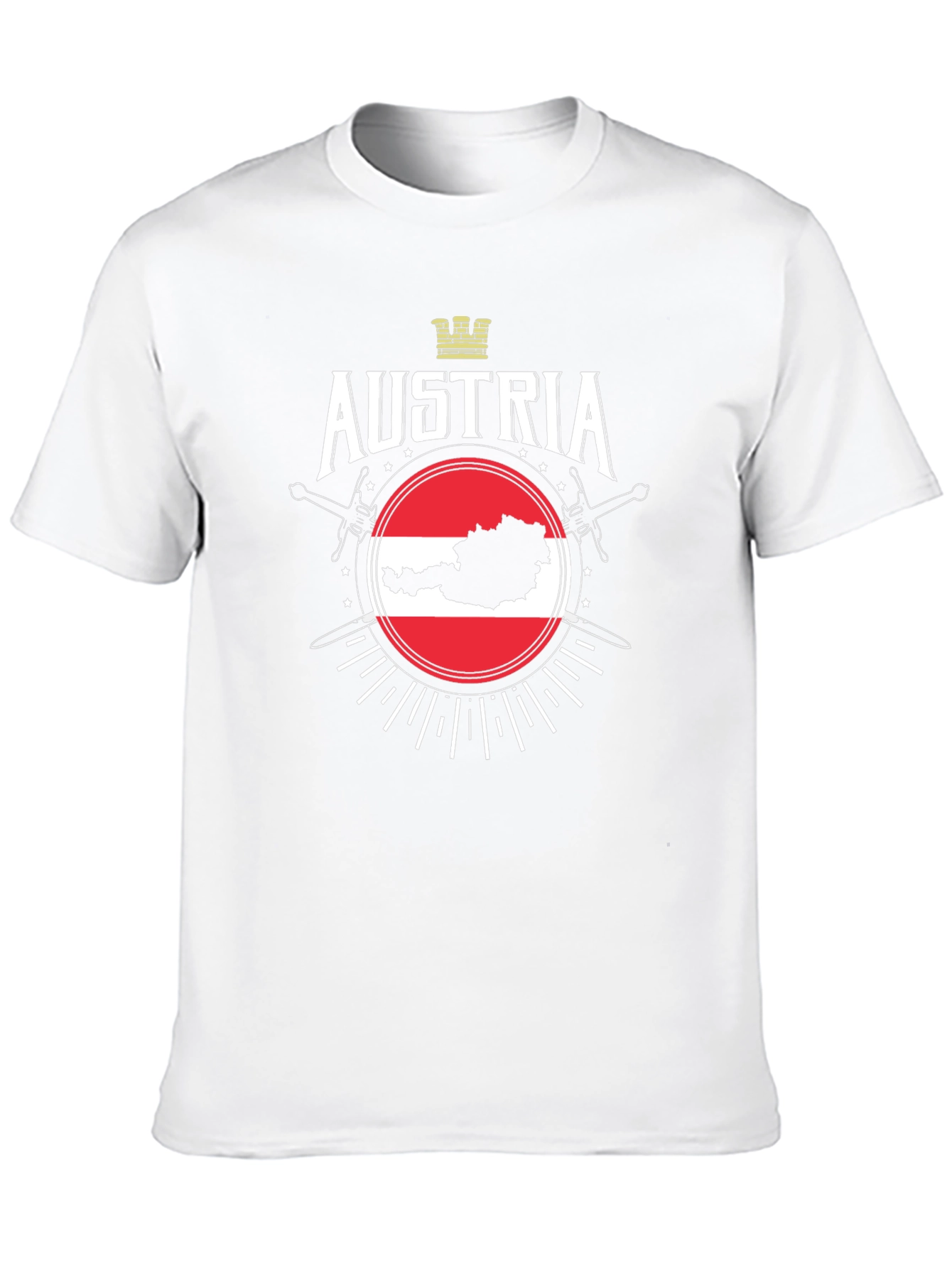 Austria Flag Map Graphic T-Shirt