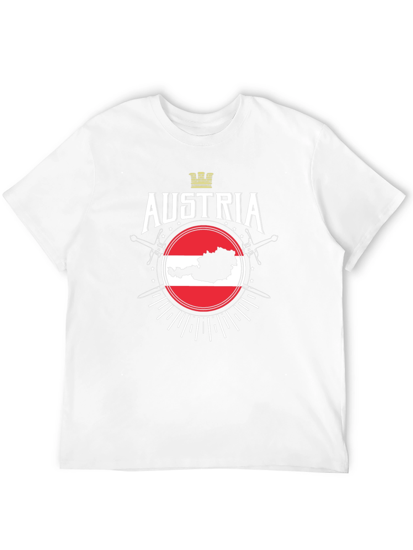 Austria Flag Map Graphic T-Shirt