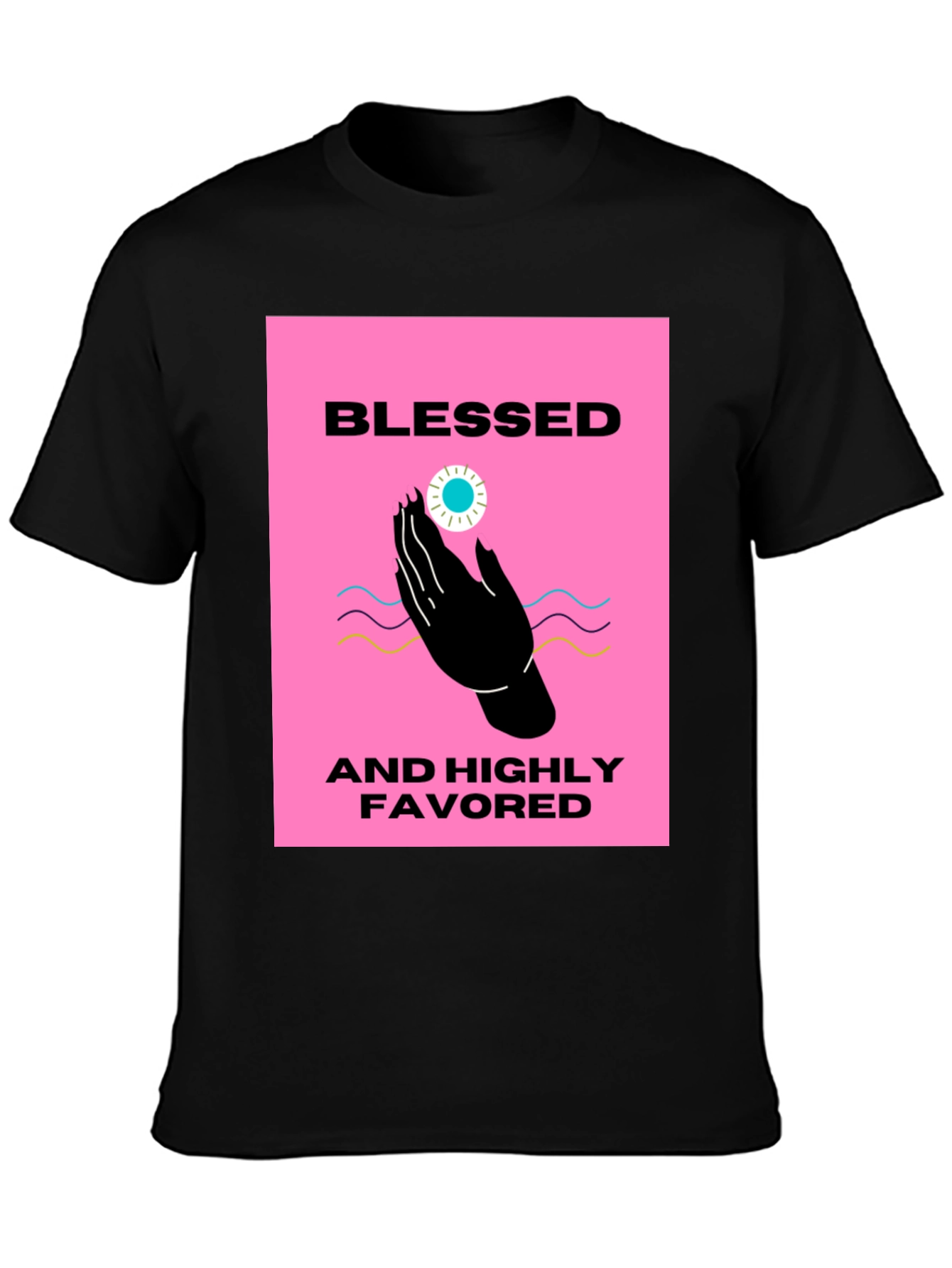 Blessed & Highly Favored Black T-Shirt
