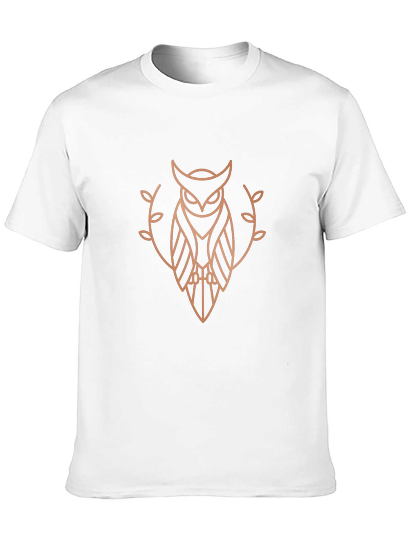 Geometric Owl Graphic Tee - Stylish Black T-Shirt