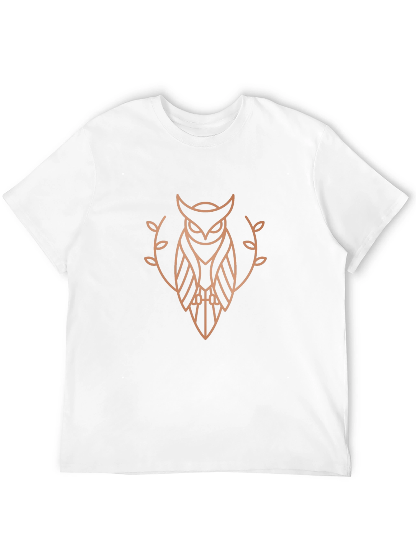 Geometric Owl Graphic Tee - Stylish Black T-Shirt