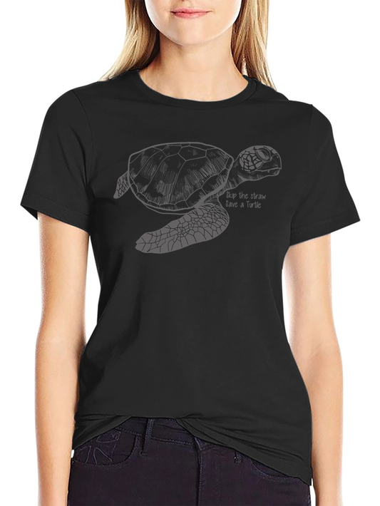 Save a Turtle Black Tee