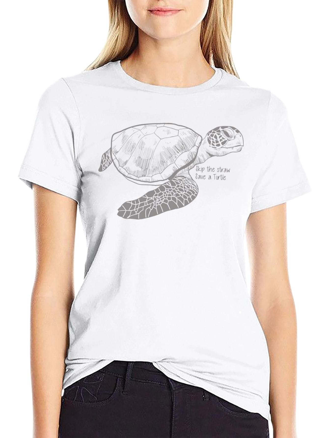 Save a Turtle Black Tee