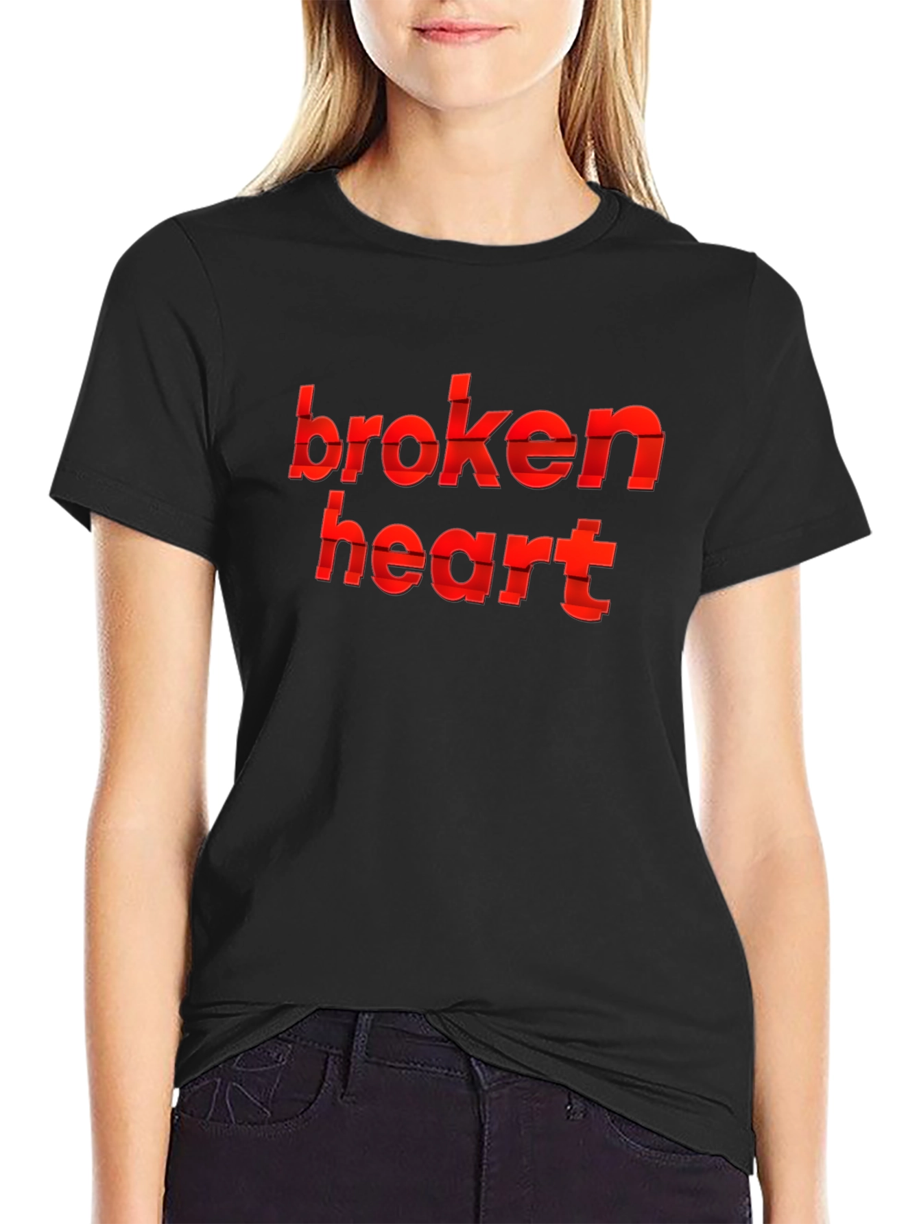 Broken Heart Graphic Tee - Trendy Style