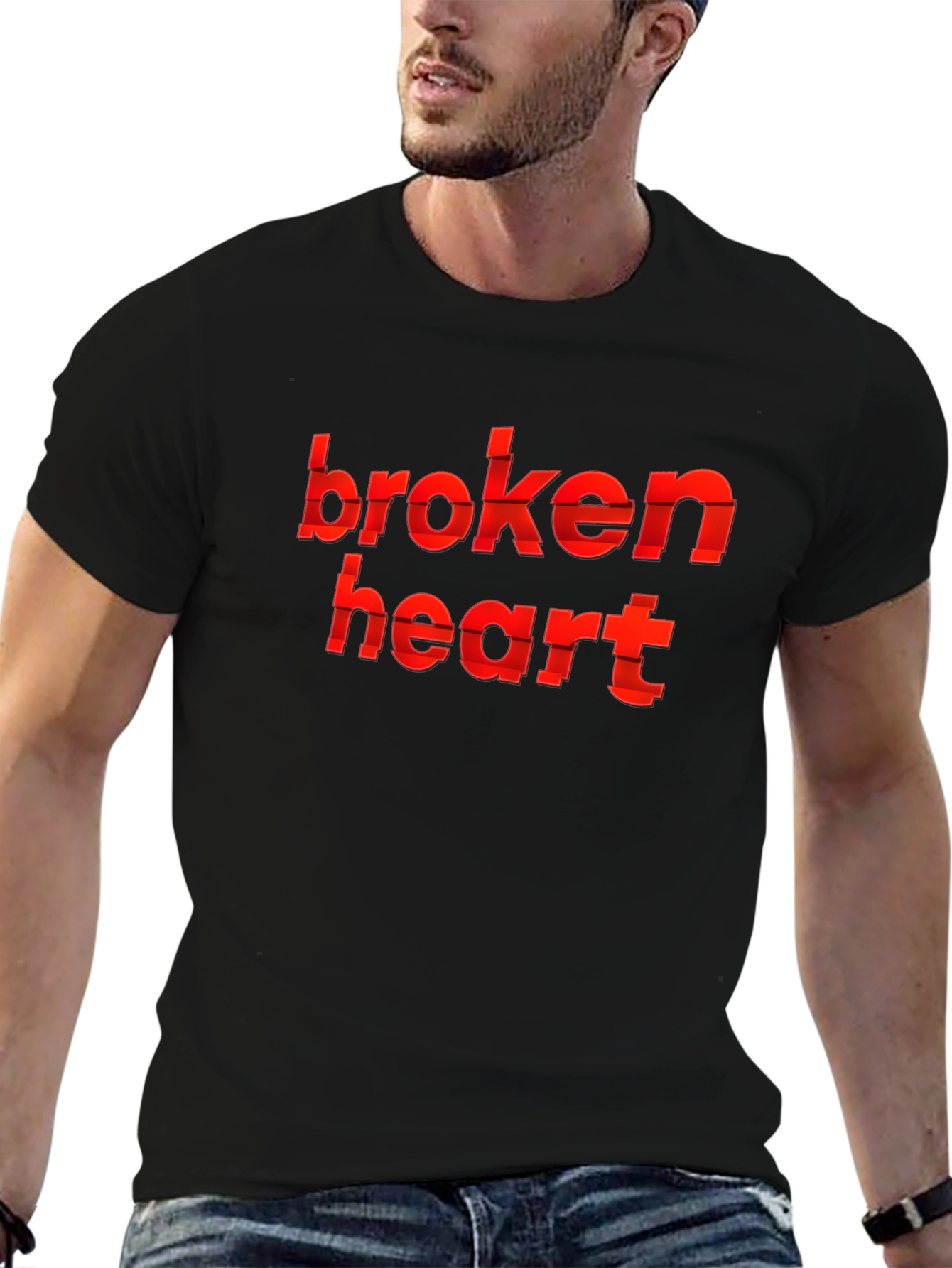 Broken Heart Graphic Tee - Trendy Style