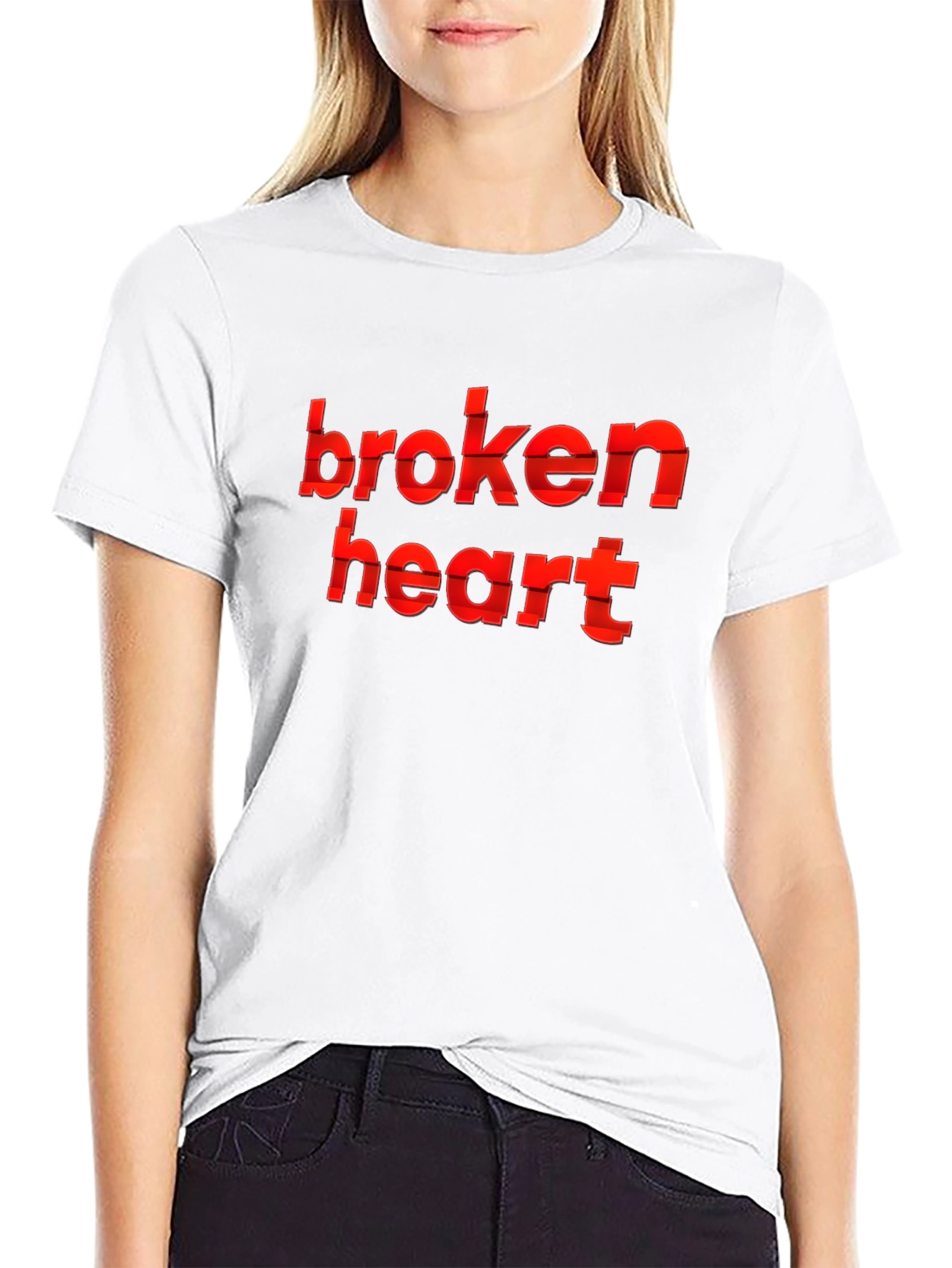 Broken Heart Graphic Tee - Trendy Style