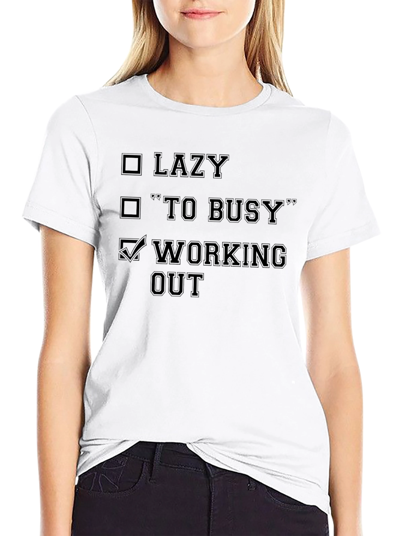 Workout Motivation T-Shirt - Lazy Busy Gym Shirt