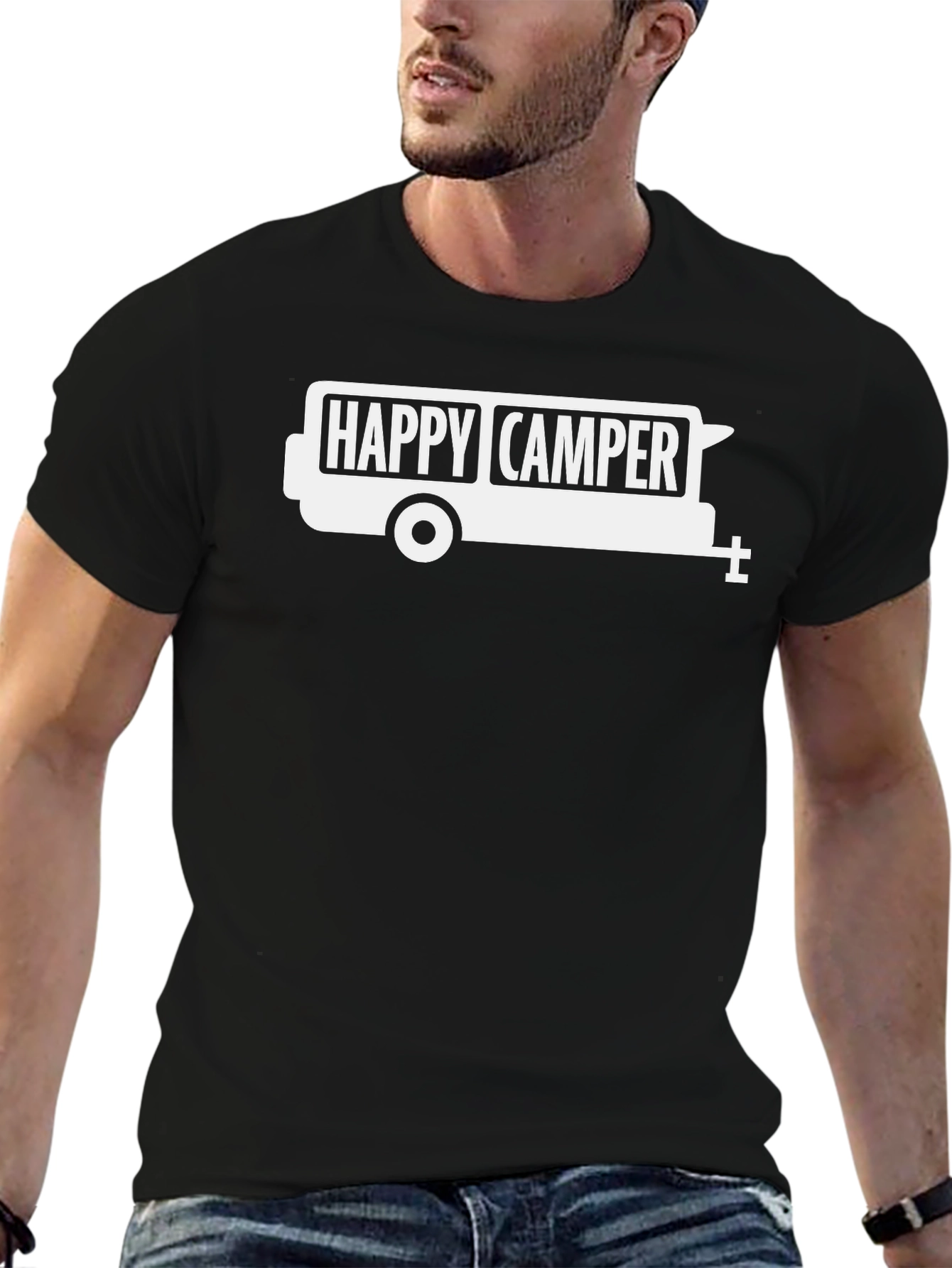 Happy Camper Graphic Tee - Camping Adventure