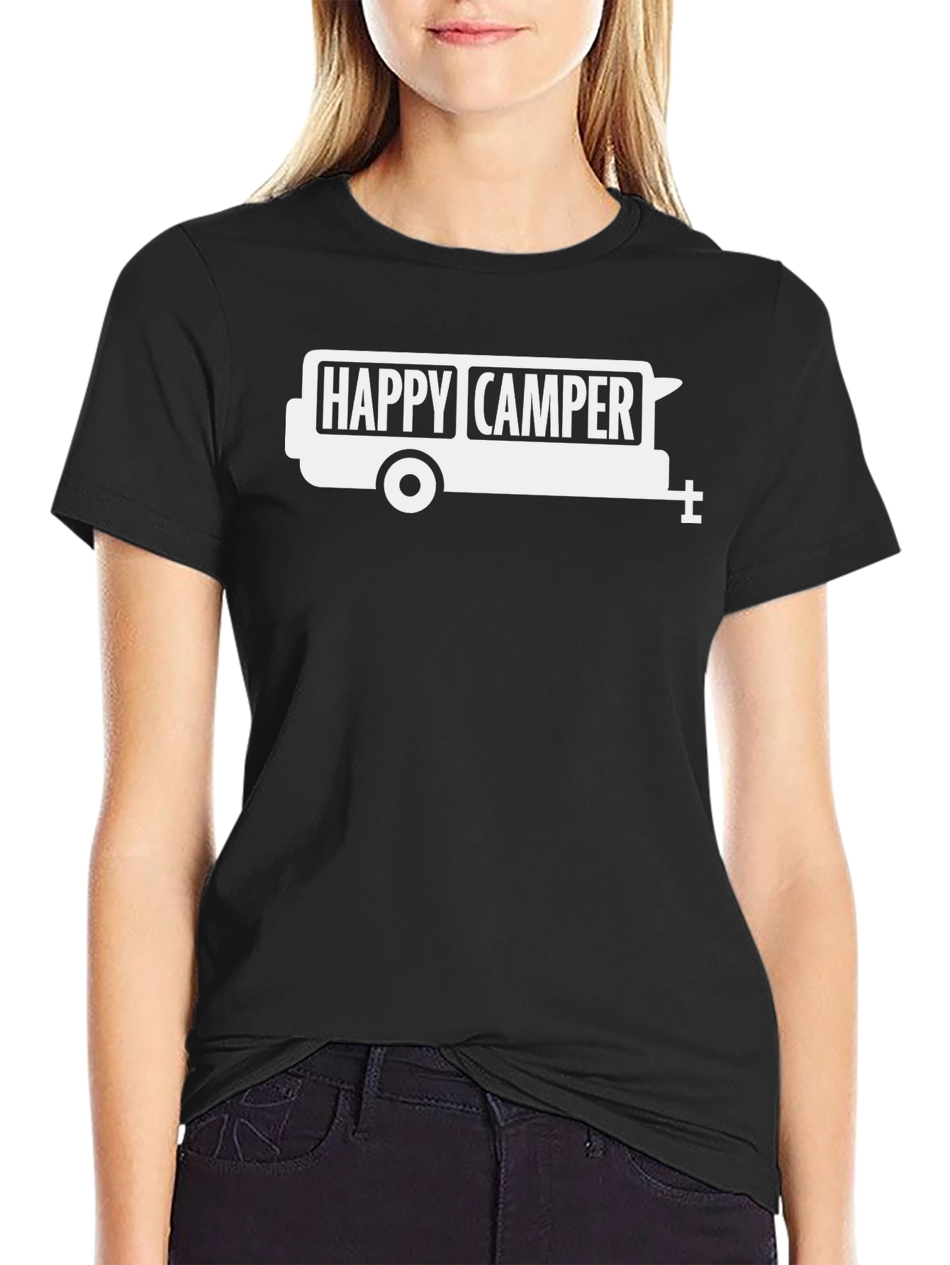 Happy Camper Graphic Tee - Camping Adventure