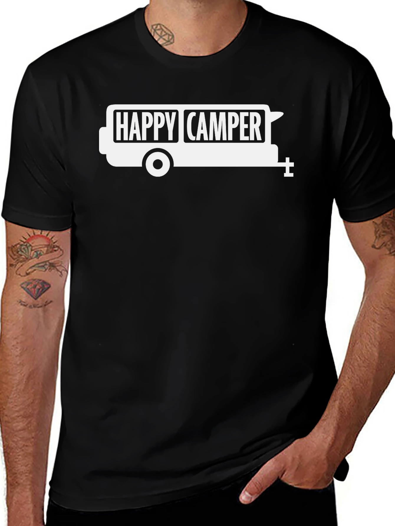 Happy Camper Graphic Tee - Camping Adventure