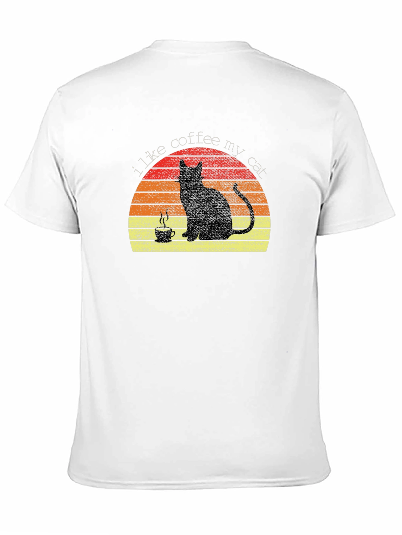 I Like Coffee My Cat T-Shirt - Black Tee