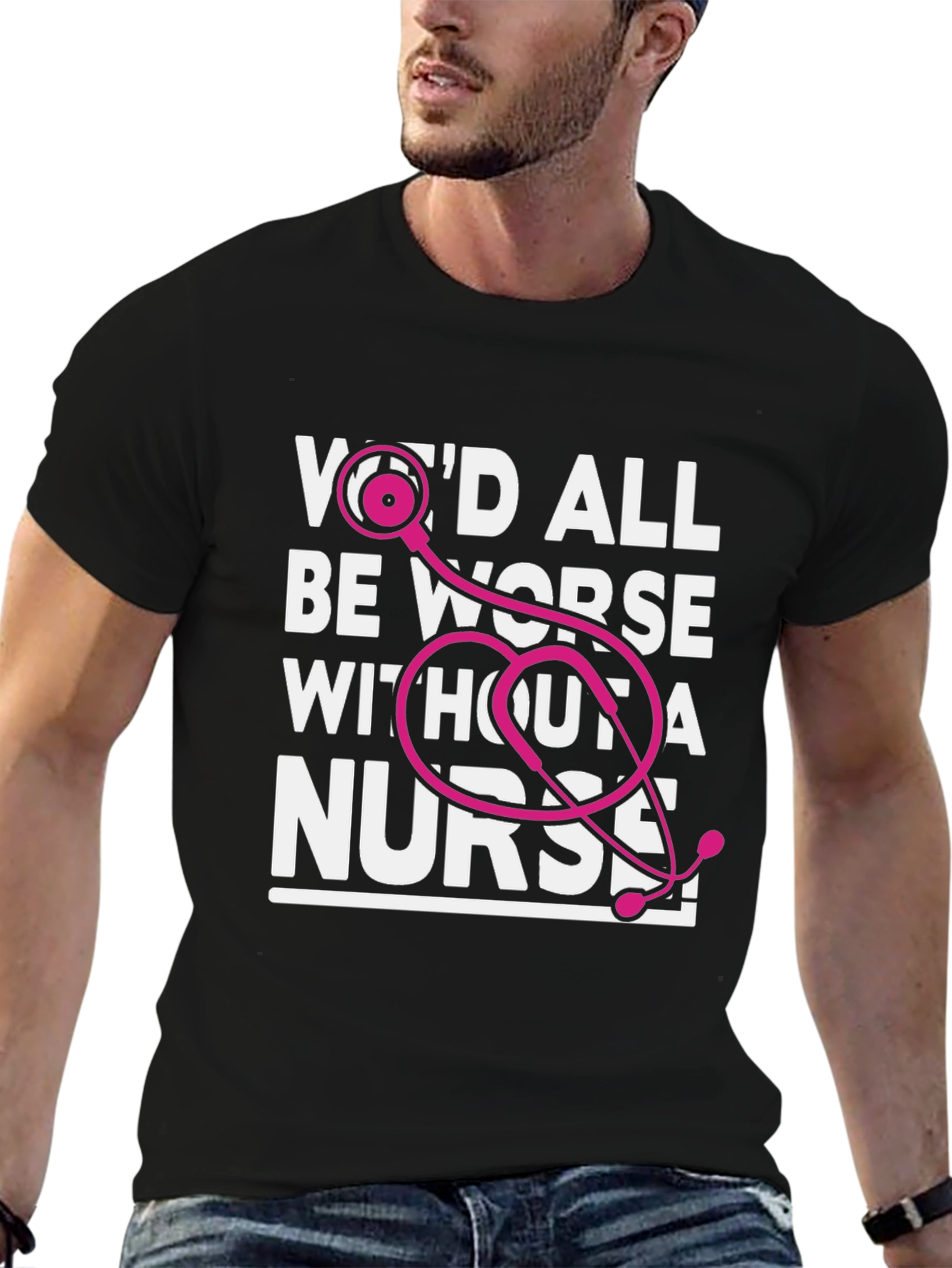 Nurse Appreciation Graphic Tee - Black