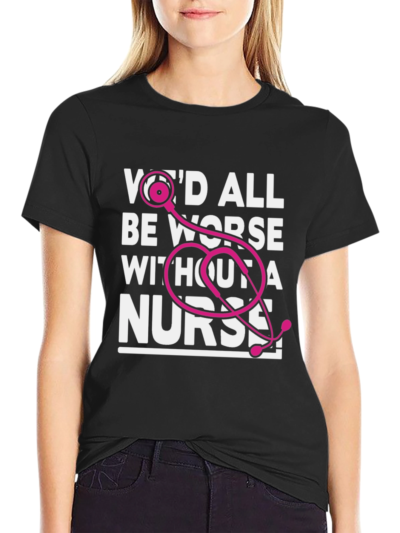 Nurse Appreciation Graphic Tee - Black