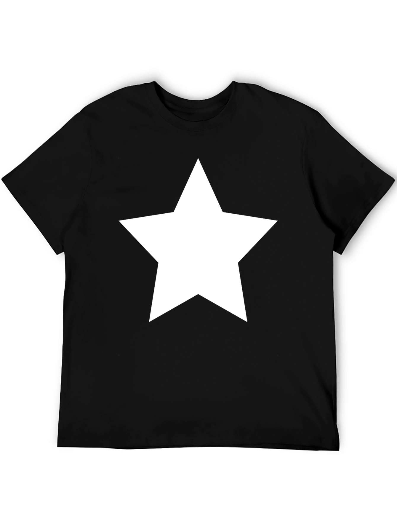 Bold Star Graphic T-Shirt - Classic Crew Neck