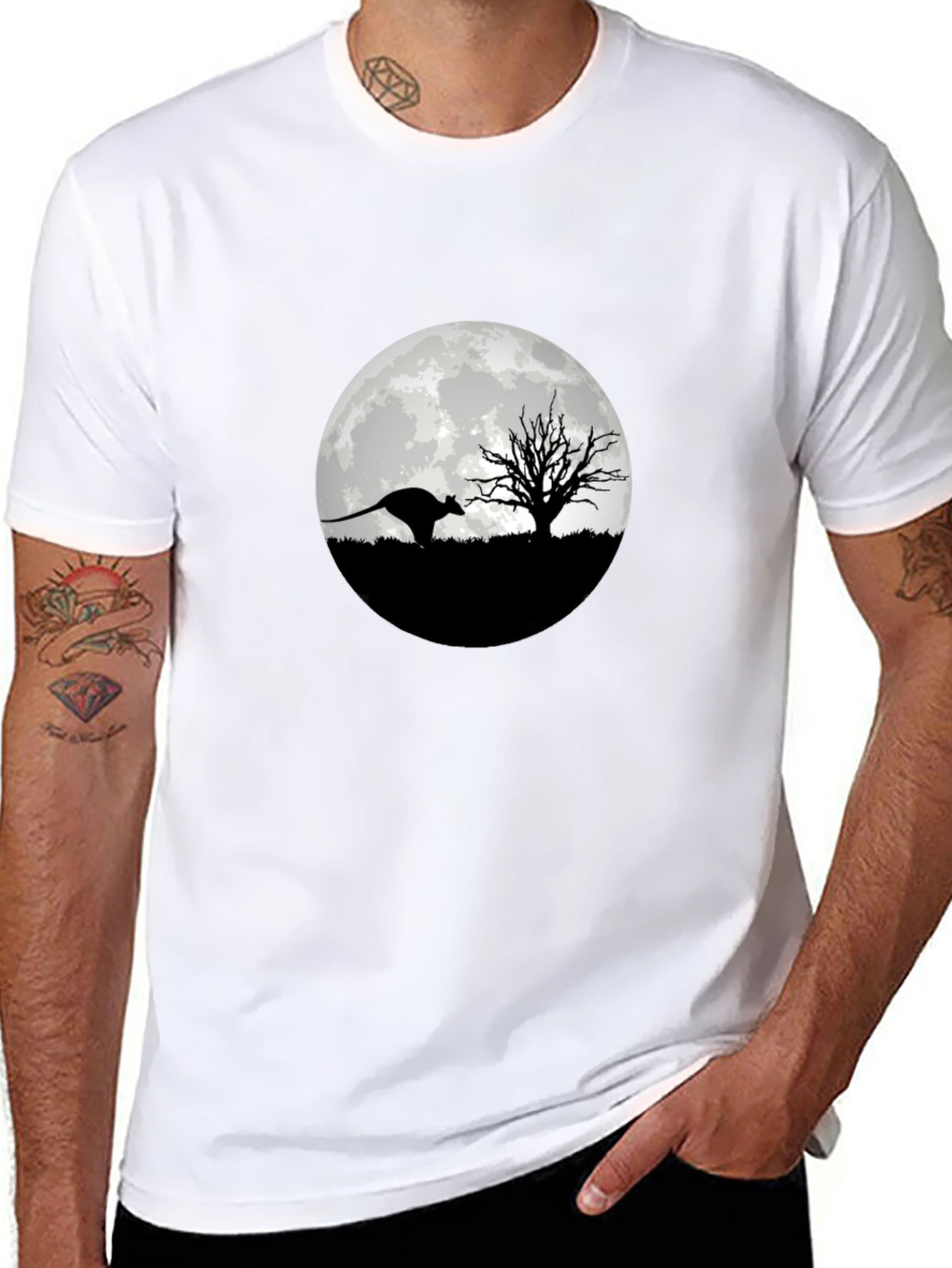 Kangaroo Moon Silhouette T-Shirt