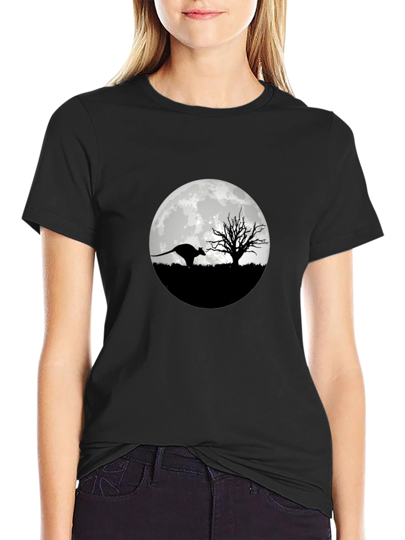 Kangaroo Moon Silhouette T-Shirt