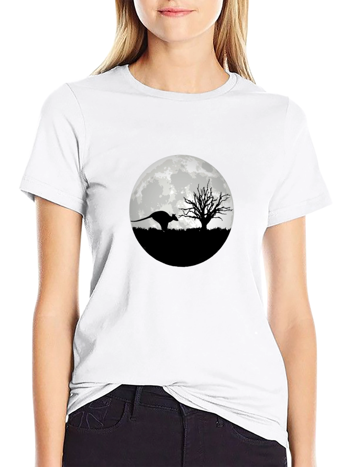 Kangaroo Moon Silhouette T-Shirt