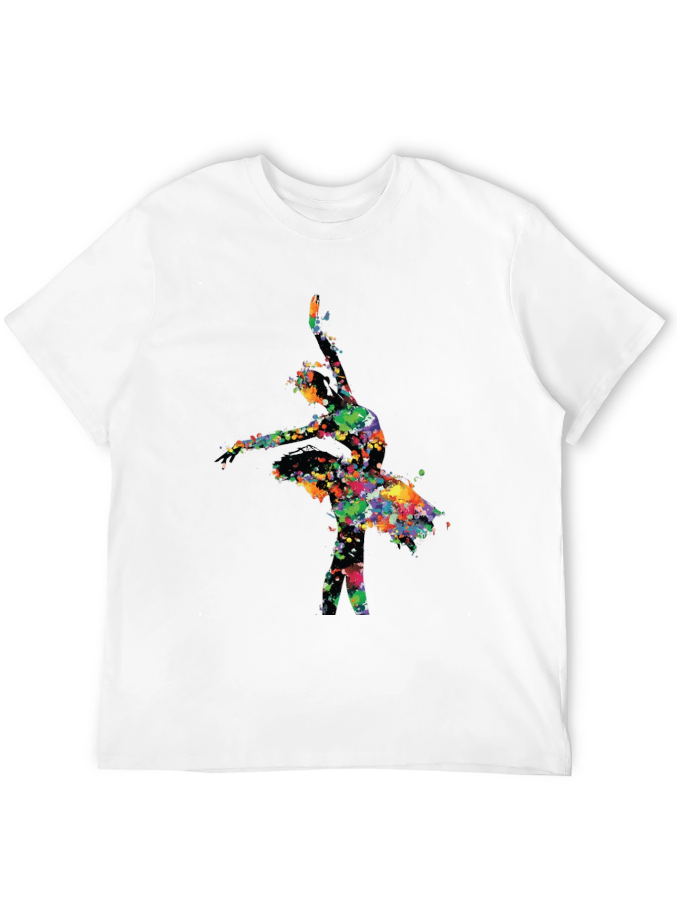 Watercolor Ballerina Black T-Shirt