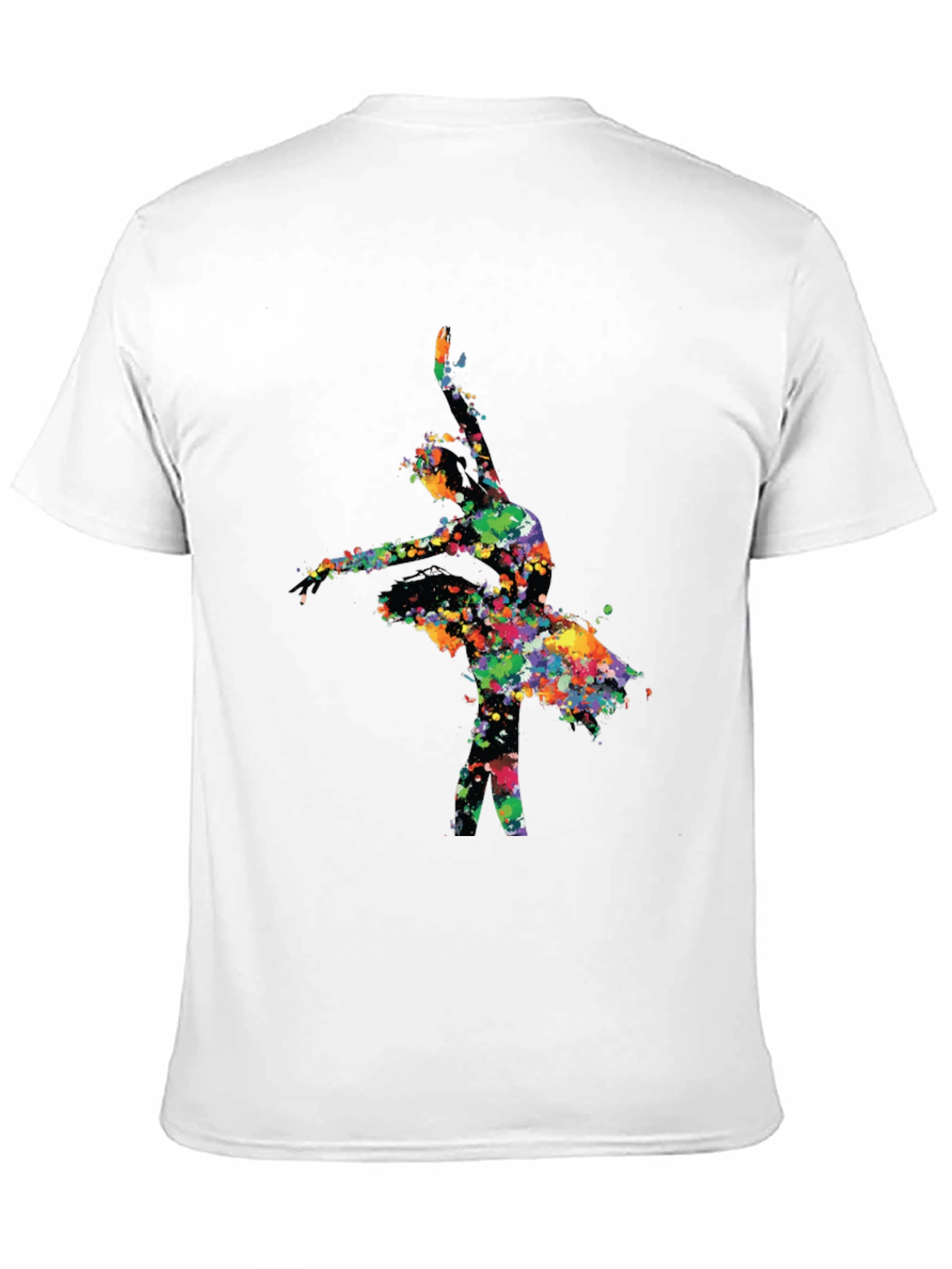 Watercolor Ballerina Black T-Shirt