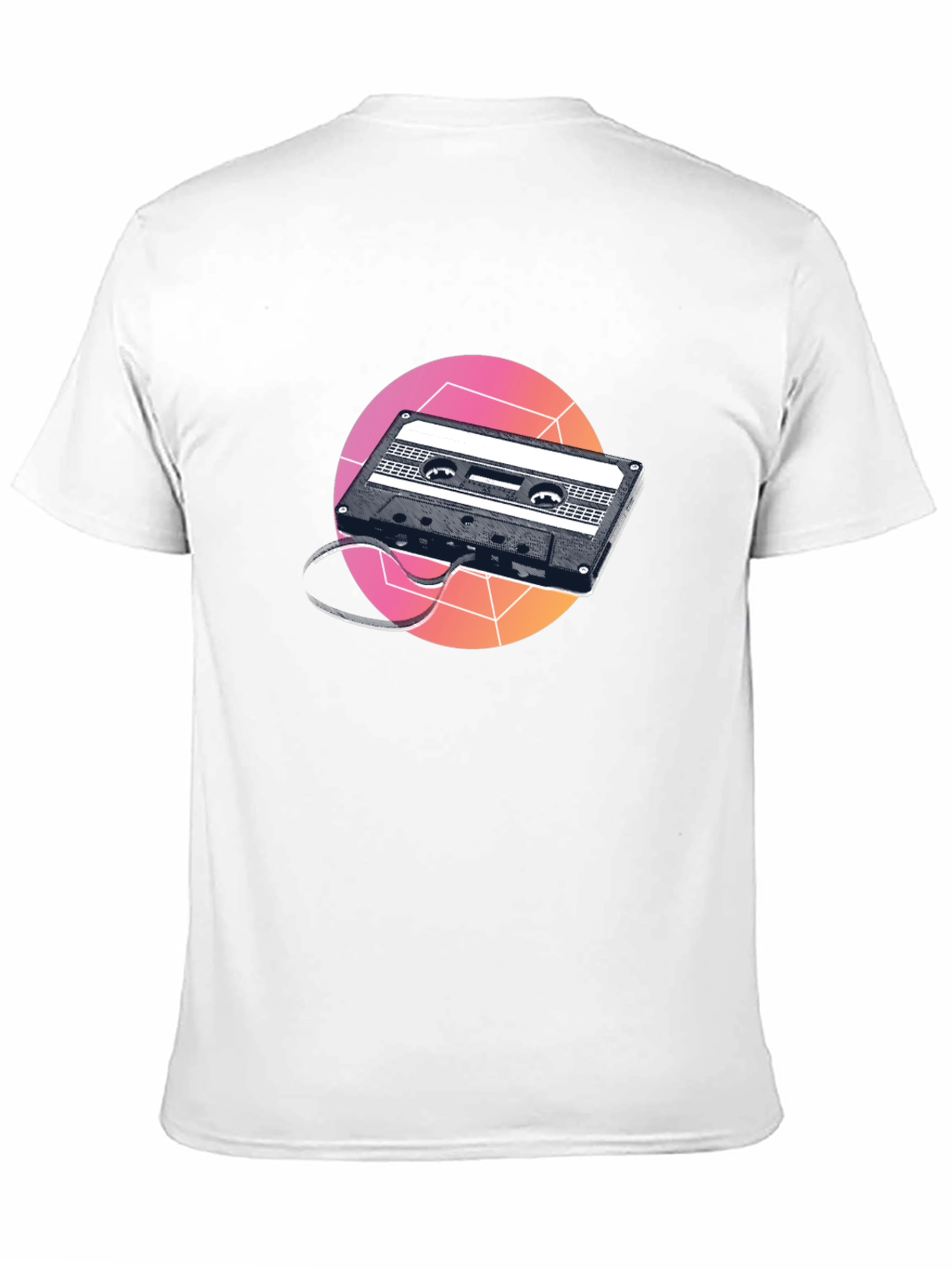 Retro Cassette Tape Graphic Tee - Black