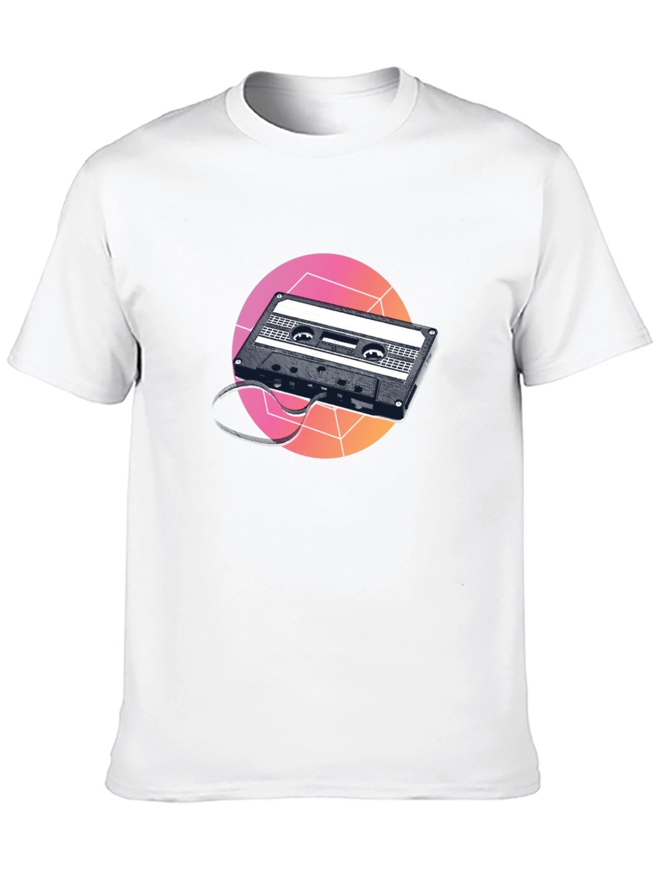 Retro Cassette Tape Graphic Tee - Black
