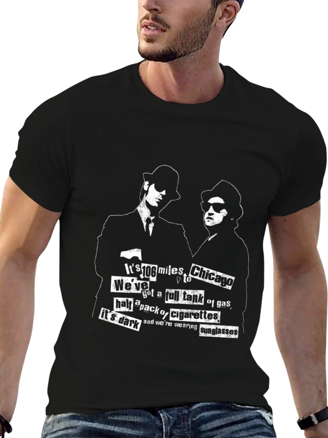 Blues Brothers T-Shirt - 106 Miles to Chicago