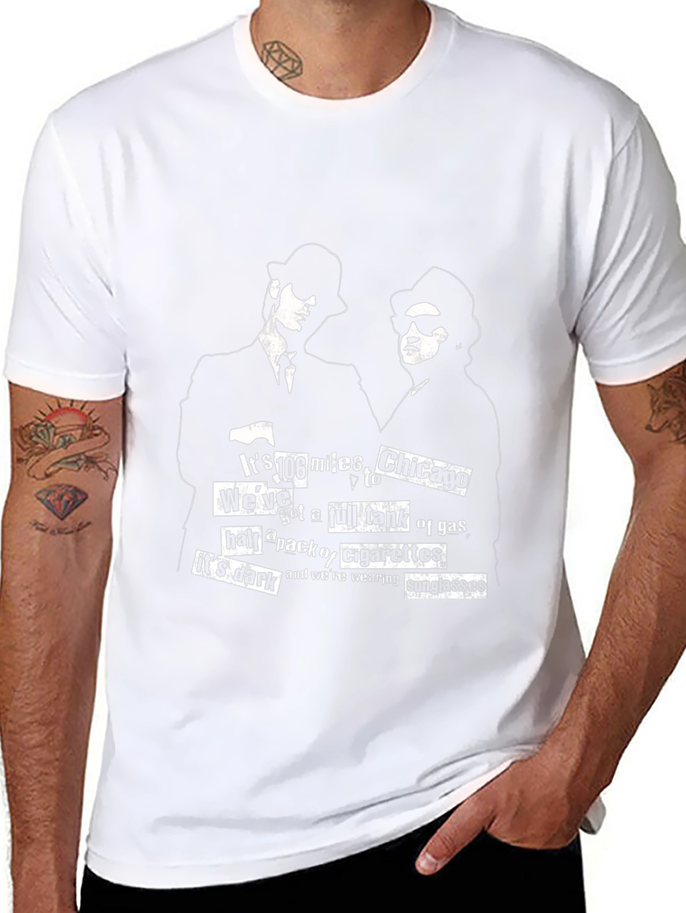 Blues Brothers T-Shirt - 106 Miles to Chicago
