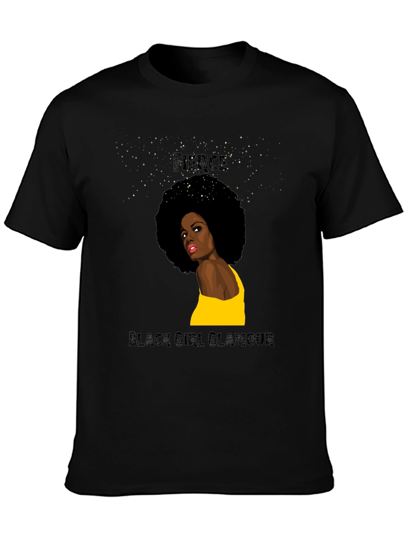 Fierce Black Girl Glamour Graphic Tee