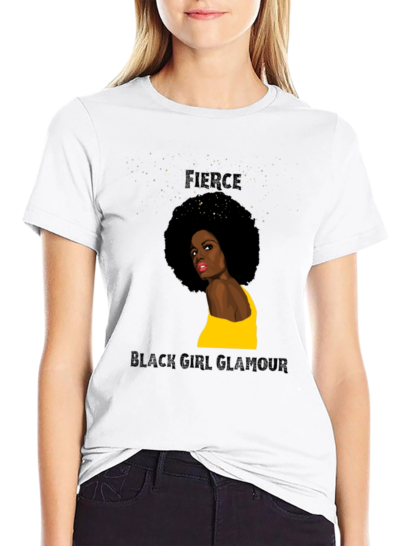 Fierce Black Girl Glamour Graphic Tee
