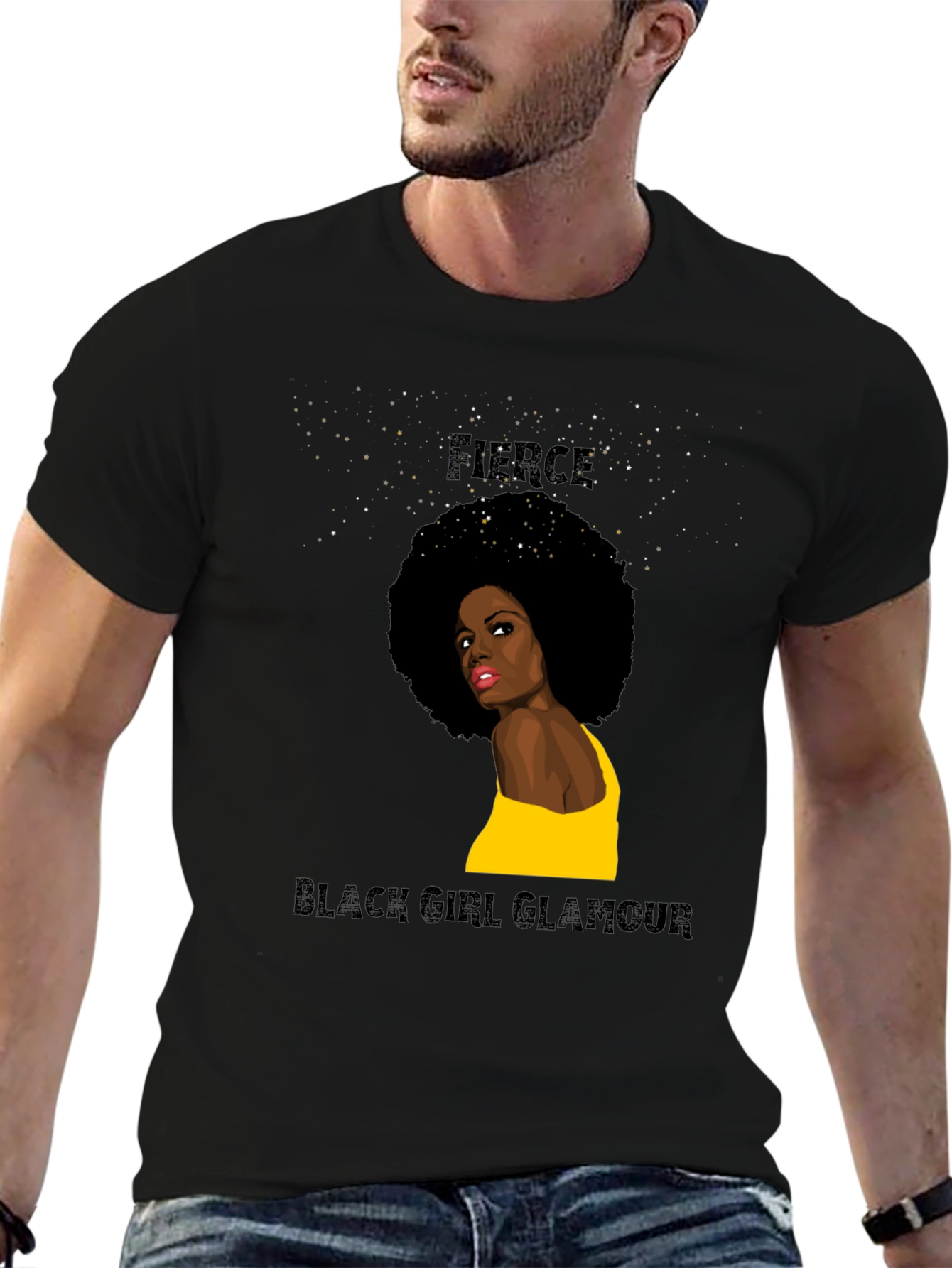 Fierce Black Girl Glamour Graphic Tee