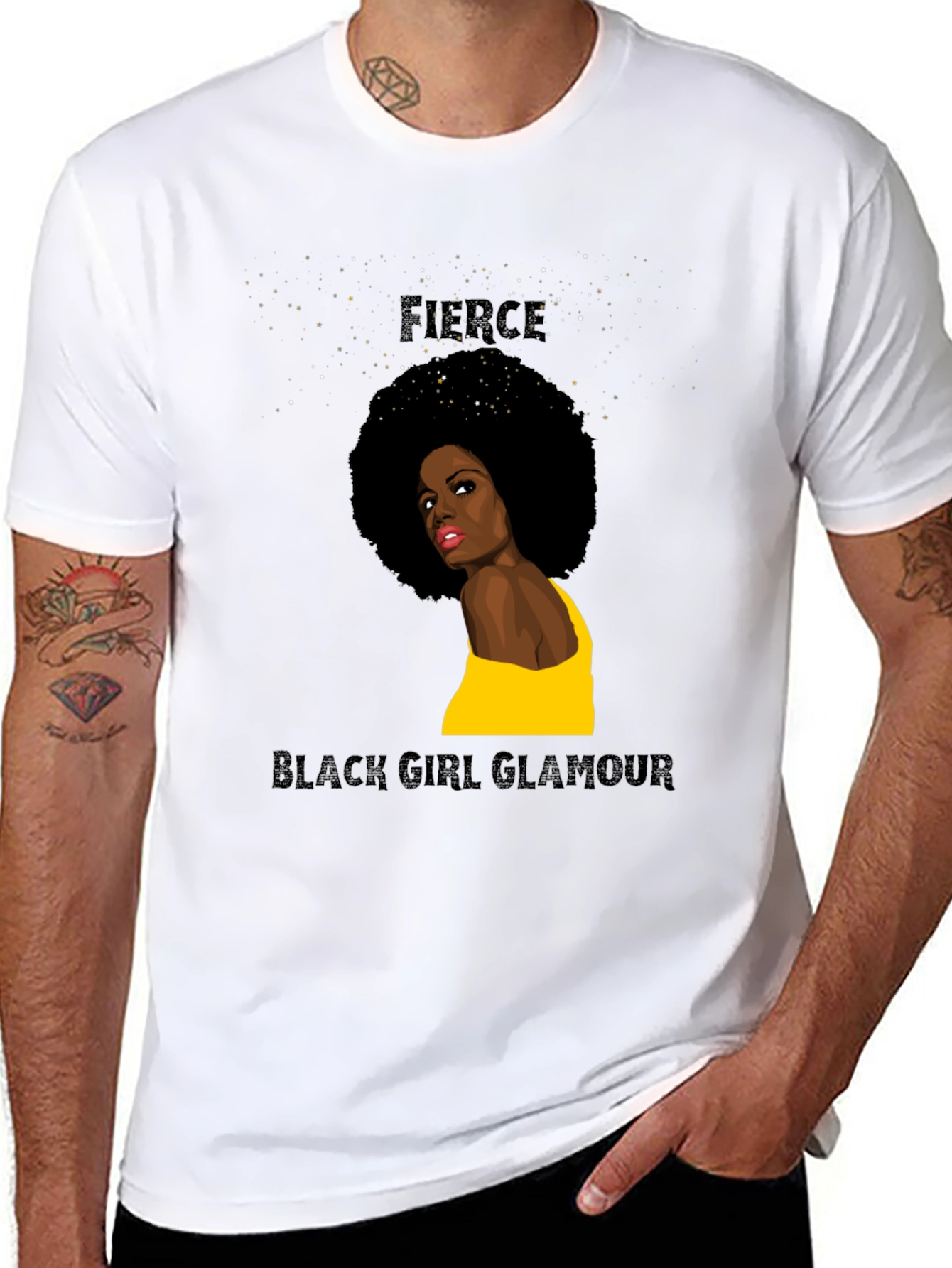 Fierce Black Girl Glamour Graphic Tee
