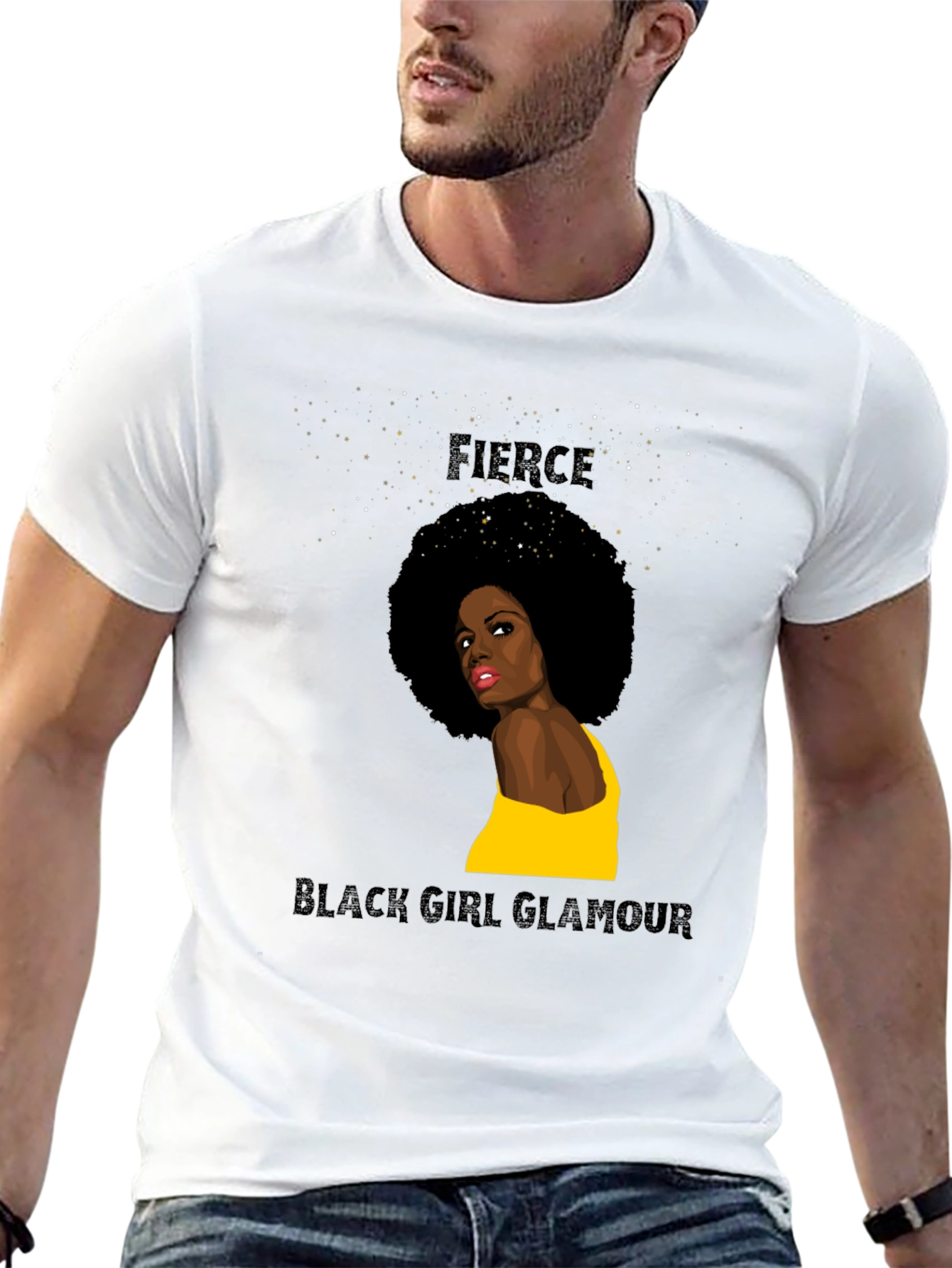 Fierce Black Girl Glamour Graphic Tee