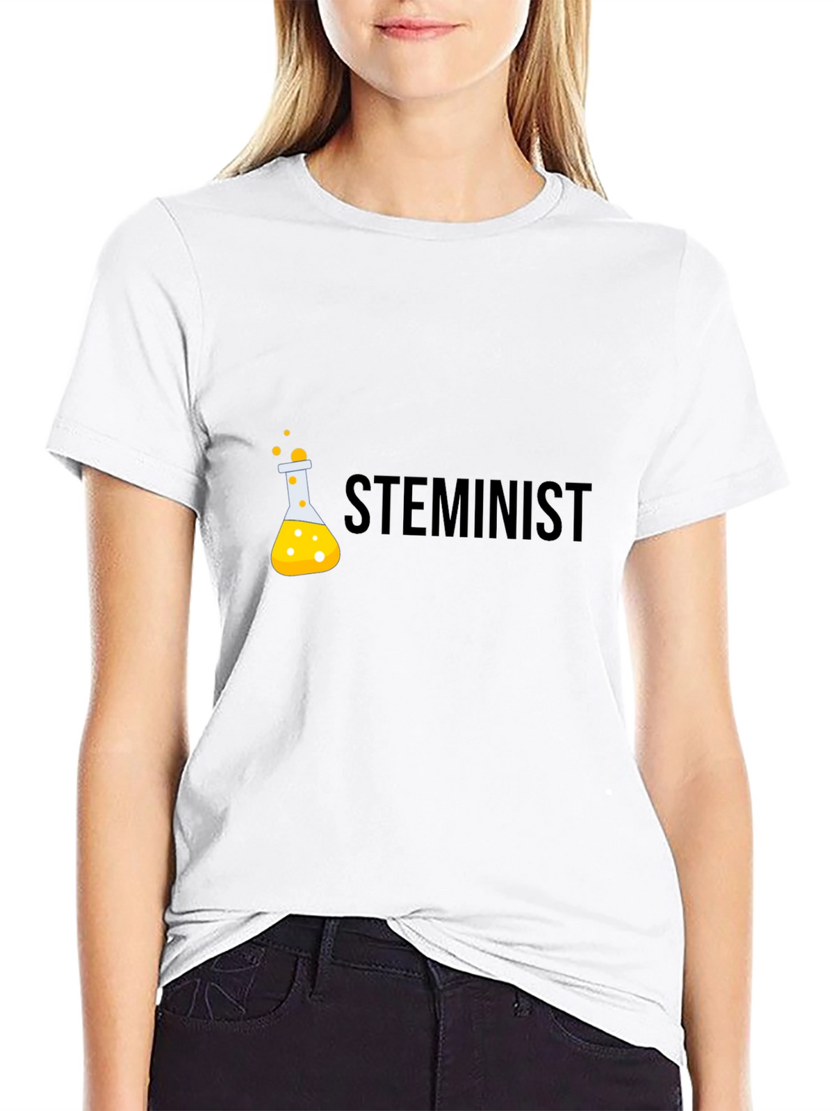 STEMinist Black T-Shirt - Science & Equality