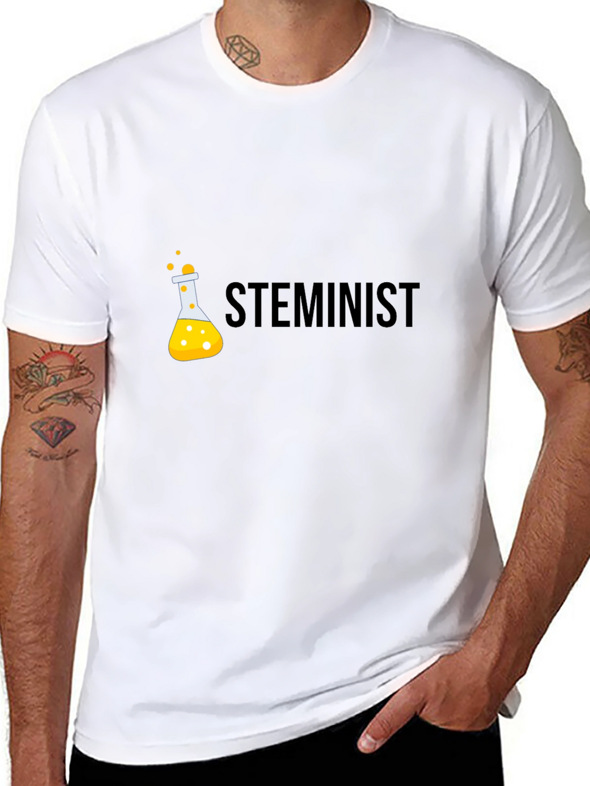STEMinist Black T-Shirt - Science & Equality