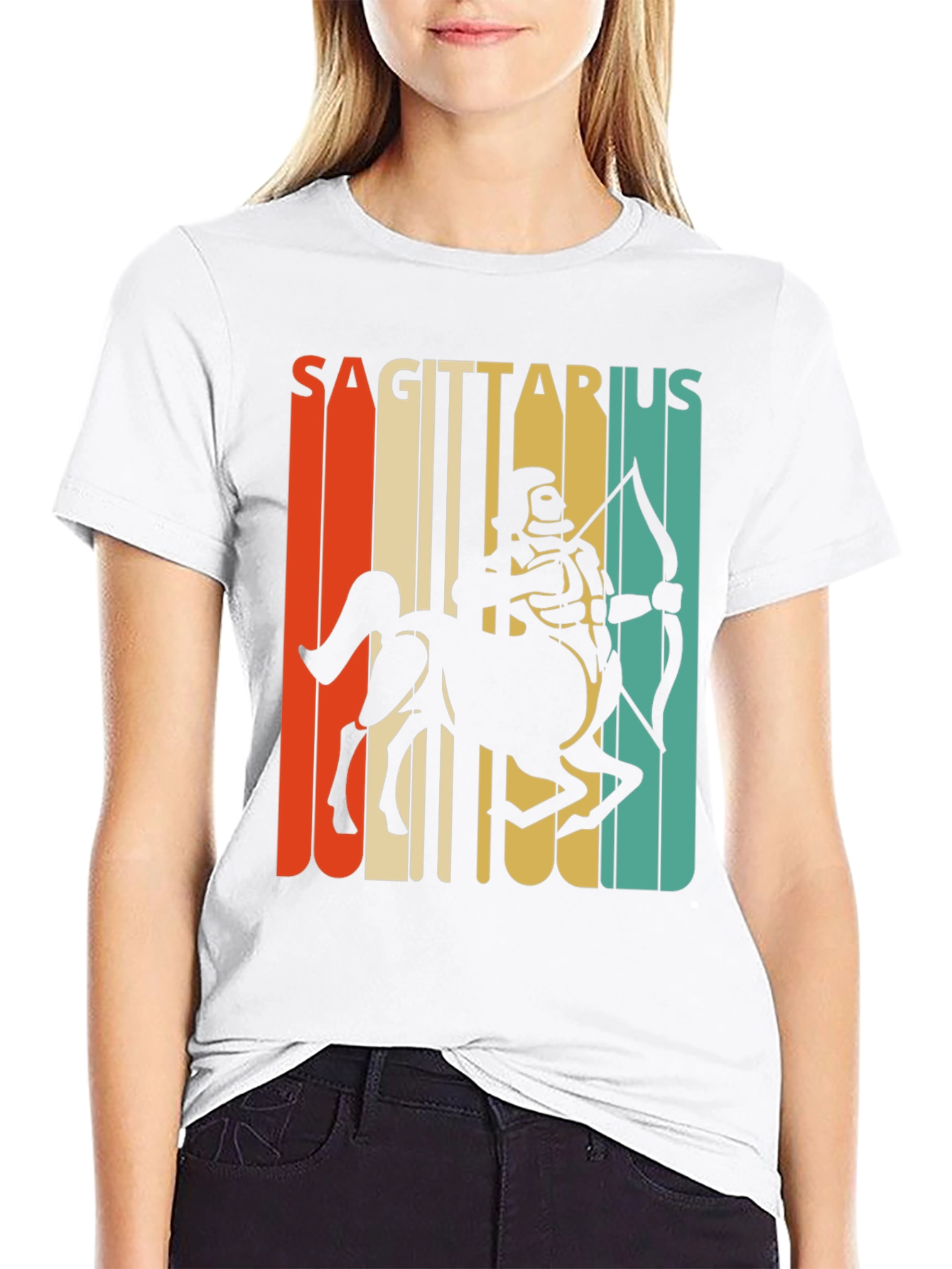 Sagittarius Zodiac T-Shirt Retro Design