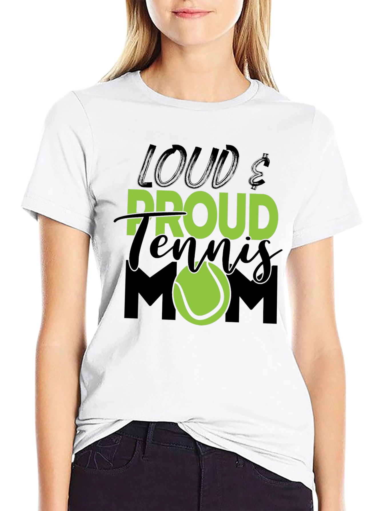 Loud & Proud Tennis Mom Graphic T-Shirt