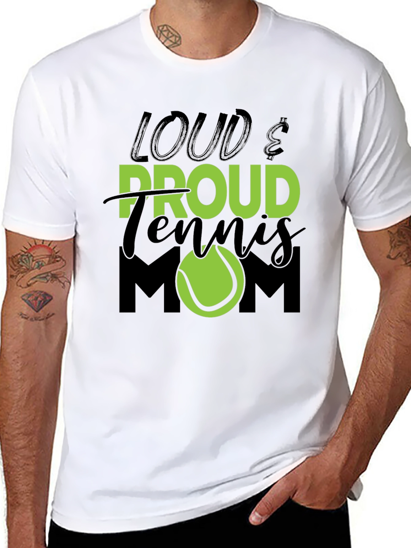 Loud & Proud Tennis Mom Graphic T-Shirt