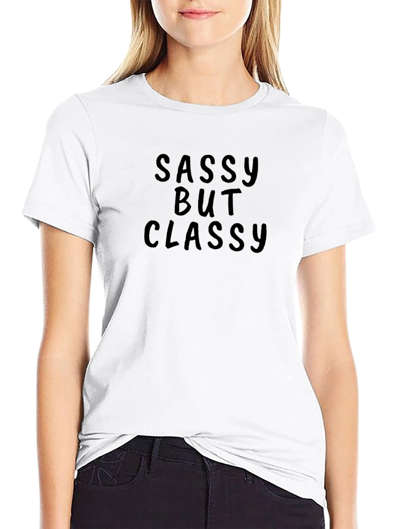Sassy But Classy Black Graphic Tee