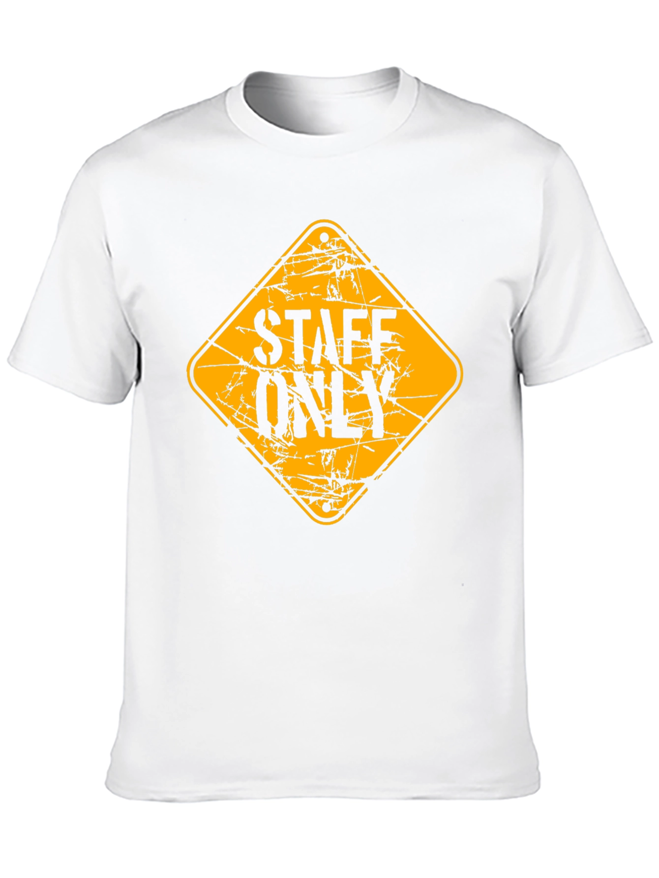 Staff Only Graphic Tee - Black Cotton T-Shirt