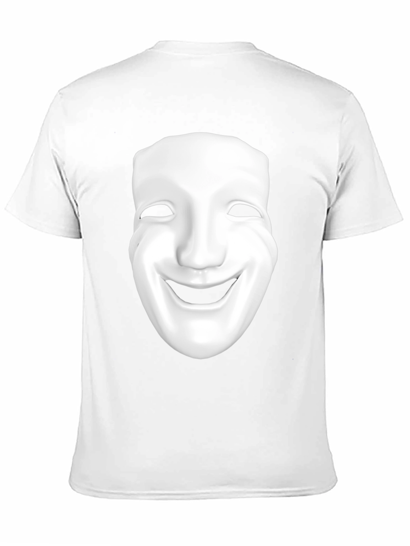 Smiling Mask Graphic T-Shirt - Black