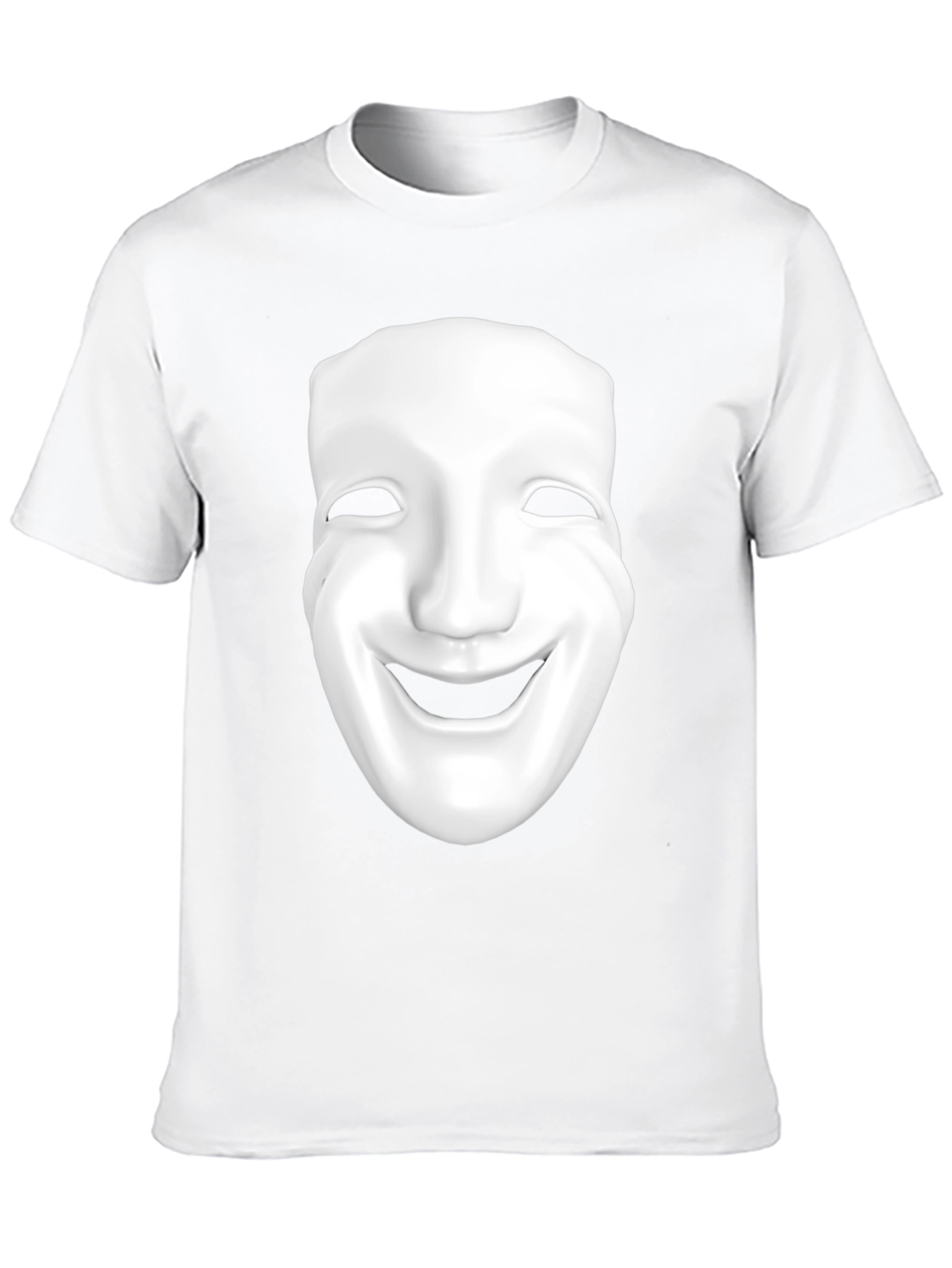 Smiling Mask Graphic T-Shirt - Black